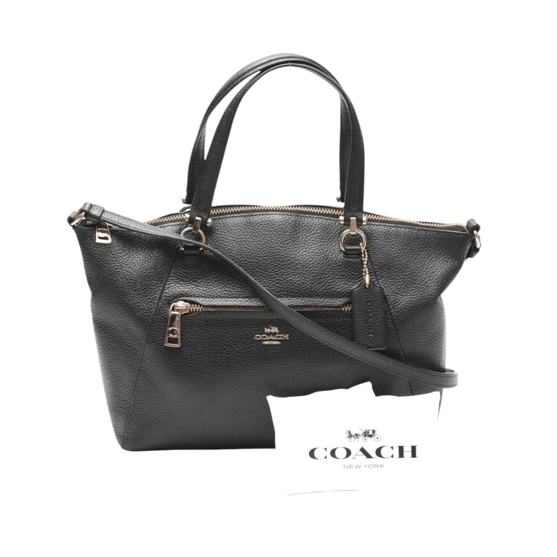 Coach Shoulder Bag, All Leather, Pebble Prairie, 79997, Black: --- Catalog ---Category: SizeSize (HxWxD): 20cm x 26cm x 8cm / 7.87'' x 10.23'' x 3.14''Category: DesignType: Shoulder bagColor: BlackGender: WomenMaterial: Leather Category: GeneralMPN: 79997Brand: C