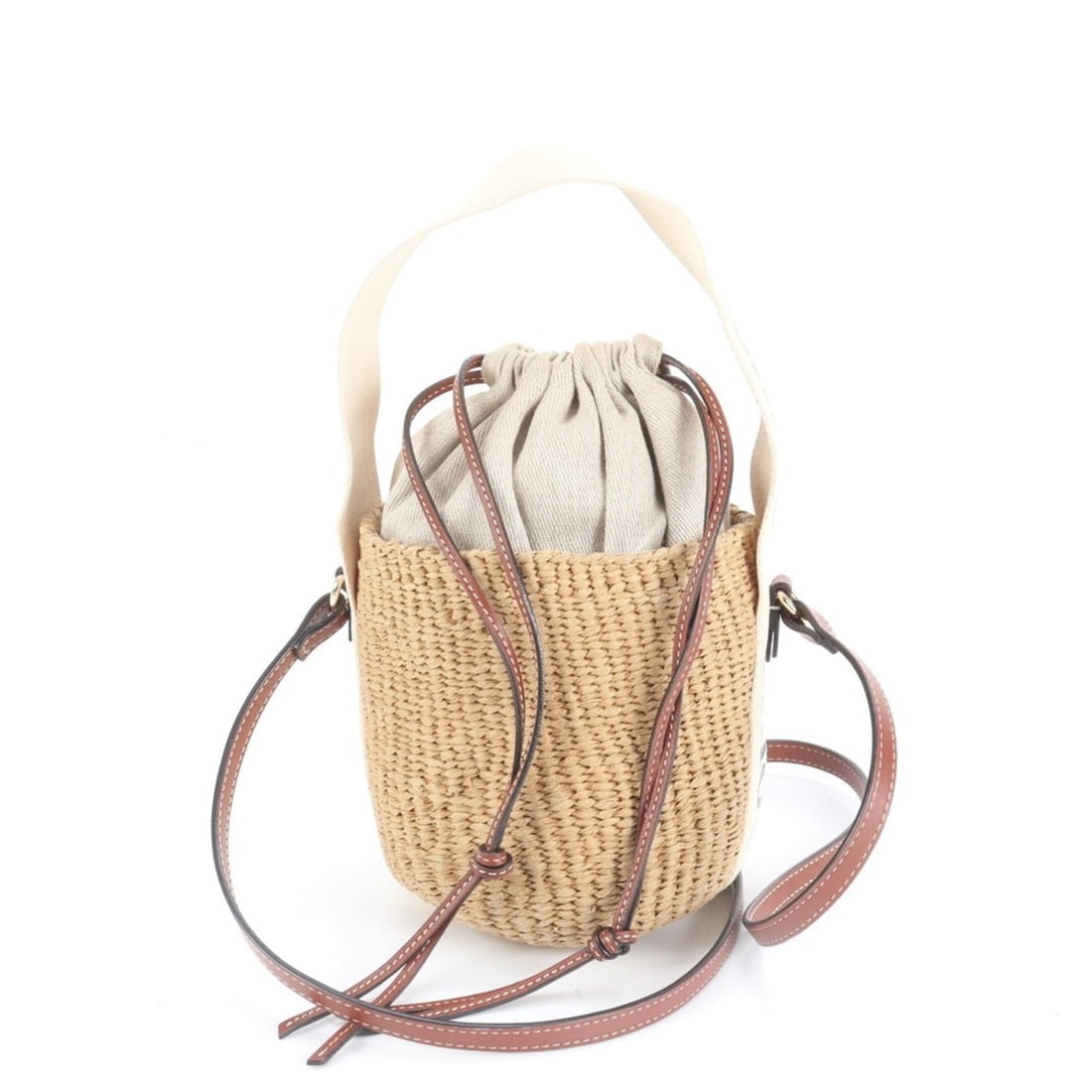 Chloé Chloe Woody Small Basket Leather 2-Way Shoulder Bag, Handbag, Women's: --- Catalog ---Category: SizeSize (HxWxD): 15cm x 14cm x 14cm / 5.9'' x 5.51'' x 5.51''Strap Length: 103cm / 40.55''Handle Length: 35cm / 13.77''Category: DesignType: Basket, Shoulder bagColor: BrownG