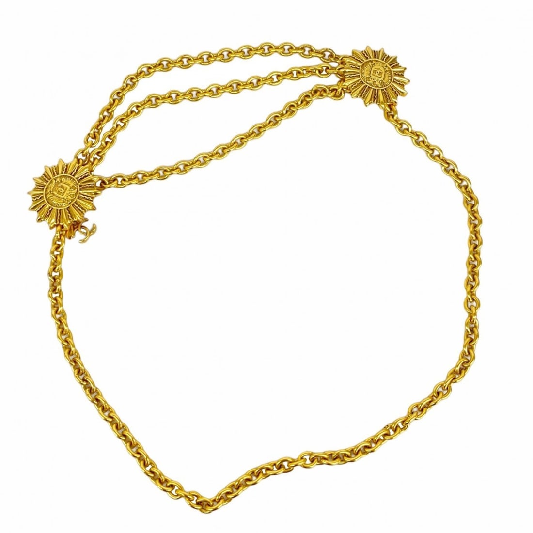 Chanel belt chain gold ladies (1 of 20)