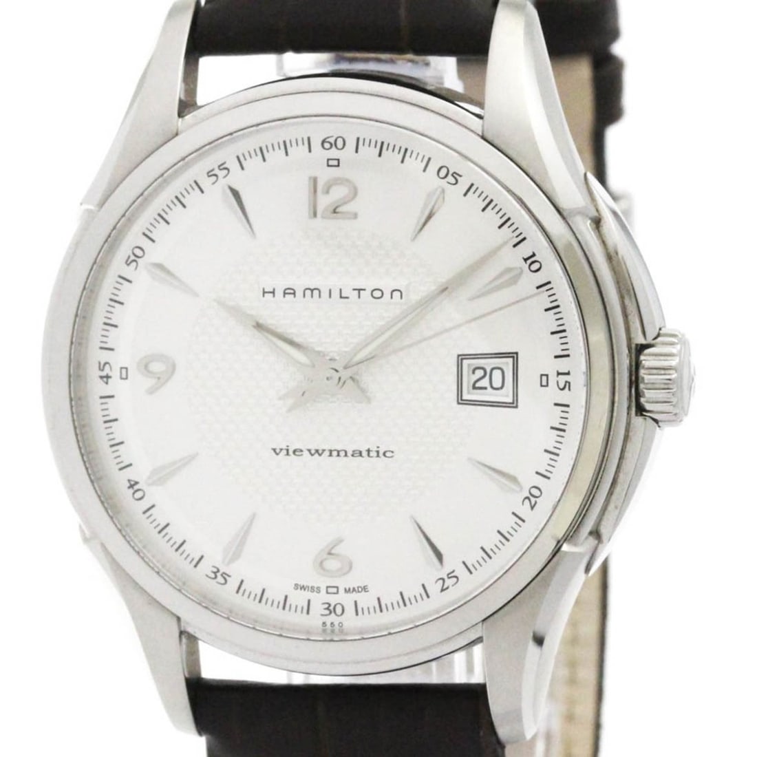 HAMILTON Jazzmaster Viewmatic Steel Automatic Mens Watch H325151 Polished (1 of 10)