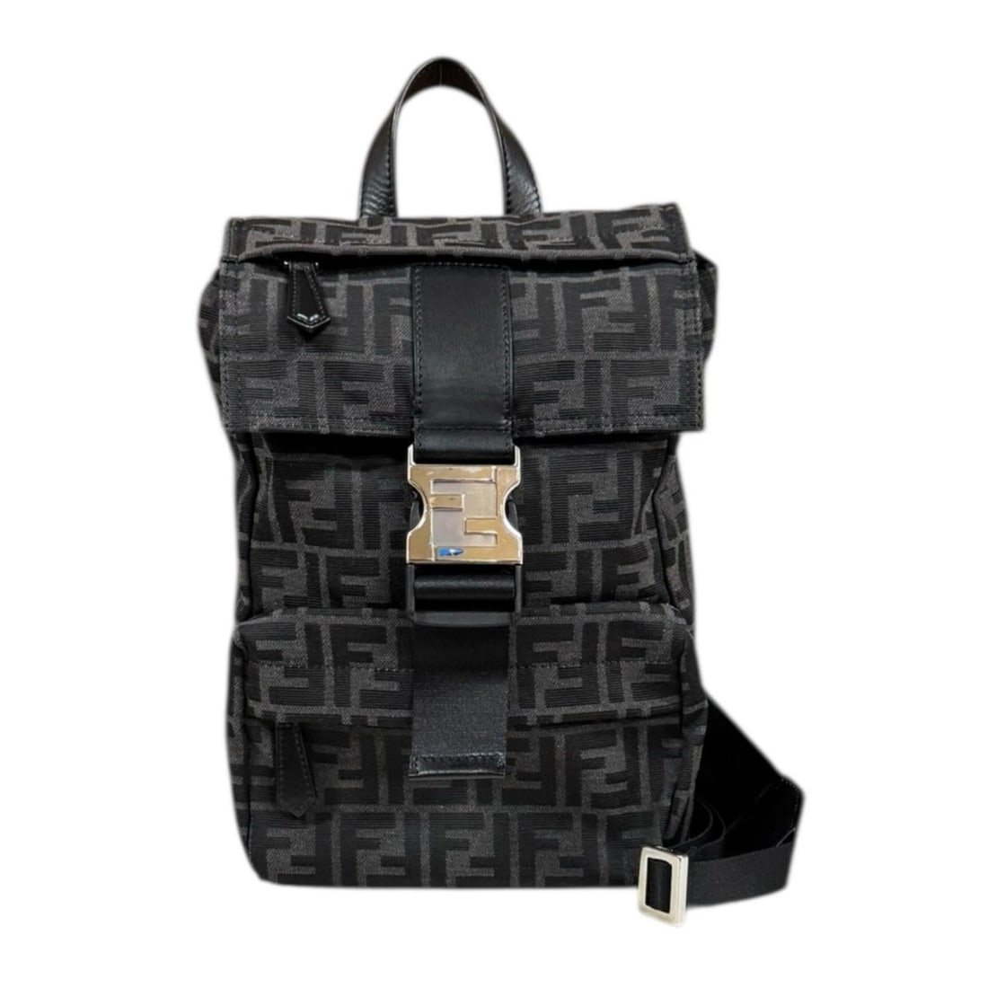 Pre-owned Fendi small Zucca body bag in fabric (7VZ067) black. Men's.: --- Catalog ---Category: SizeSize (HxWxD): 30cm x 20cm x 9cm / 11.81'' x 7.87'' x 3.54''Category: DesignType: Sling bagColor: BlackGender: MenMaterial: Fabric Category: GeneralMPN: 7VZ067Brand: FendiC