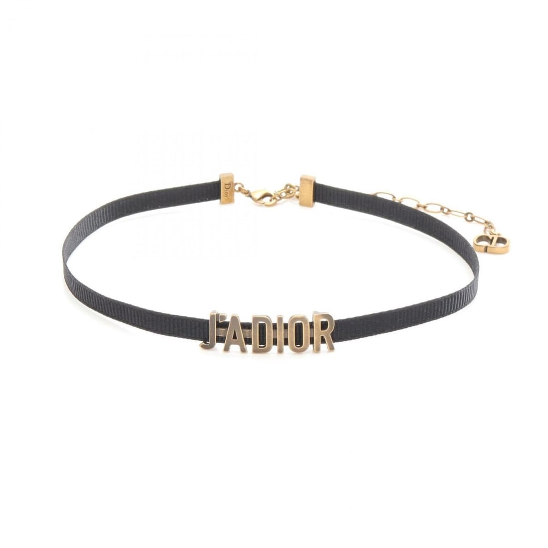 Christian Dior Dior J'ADIOR choker accessory, GP (gold-plated), fabric, women's, black and gold.: --- Catalog ---Category: SizeNeck Circumference: 29.5 cm - 38 cm / 11.61'' - 14.96''Category: DesignColor: Black, GoldGender: WomenMaterial: Gold platingNecklace Type: ChokerCategory: GeneralBrand: Ch
