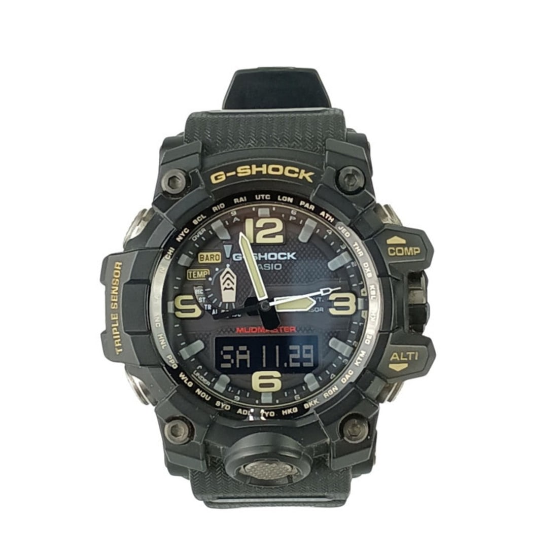 CASIO GSHOCK MASTER OF G LAND MUDMASTER GWG10001AJF Men's Watch with Black Dial, Resin and Stainless: --- Catalog ---Category: SizeWrist Size: 22.5cm / 8.85''Case Diameter: 56.1mm / 2.21''Category: DesignType: WristwatchGender: MenColor (Dial): BlackMaterial (Band): Stainless steelMaterial (Case): Sta