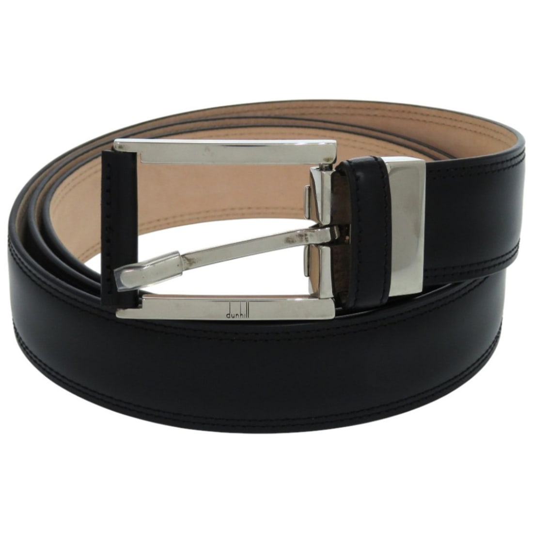 Dunhill W054 Genuine Leather Black Belt 1535: --- Catalog ---Category: SizeLength: 105.5cm - 118.5cm / 41.53'' - 46.65''Category: DesignType: Standard beltColor: Beige, Black, SilverGender: MenMaterial (Strap): Leather Category: GeneralMPN: W054B