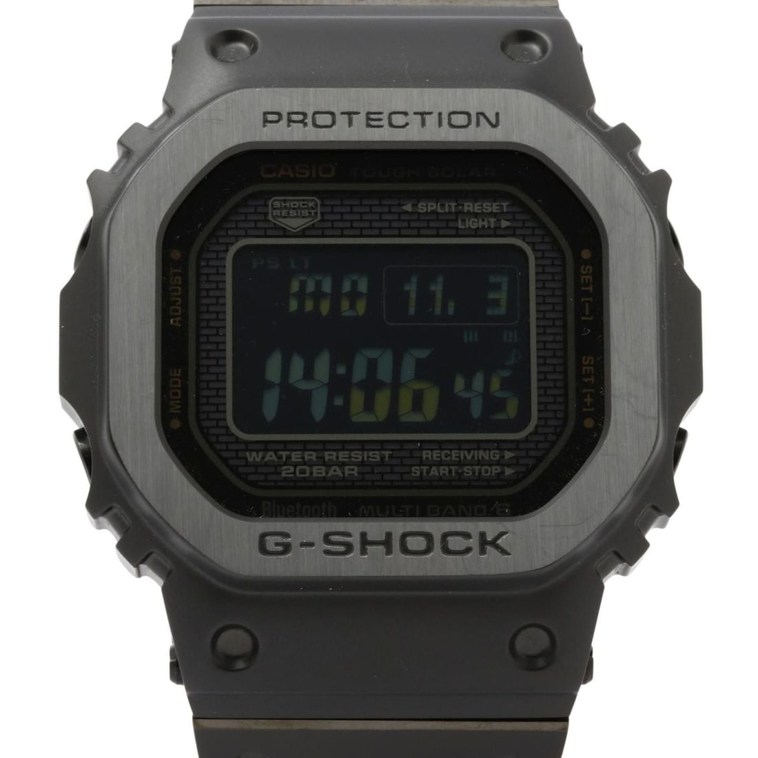 CASIO GSHOCK FULL METAL 5000 SERIES GMWB5000MB1JF Men's Black Stainless Steel Multi-Finished Digital: --- Catalog ---Category: SizeWrist Size: 15.5cm / 6.1''Case Diameter: 49.3mm / 1.94''Category: DesignType: WristwatchGender: MenDisplay: DigitalColor (Dial): BlackMaterial (Band): Stainless steelMater