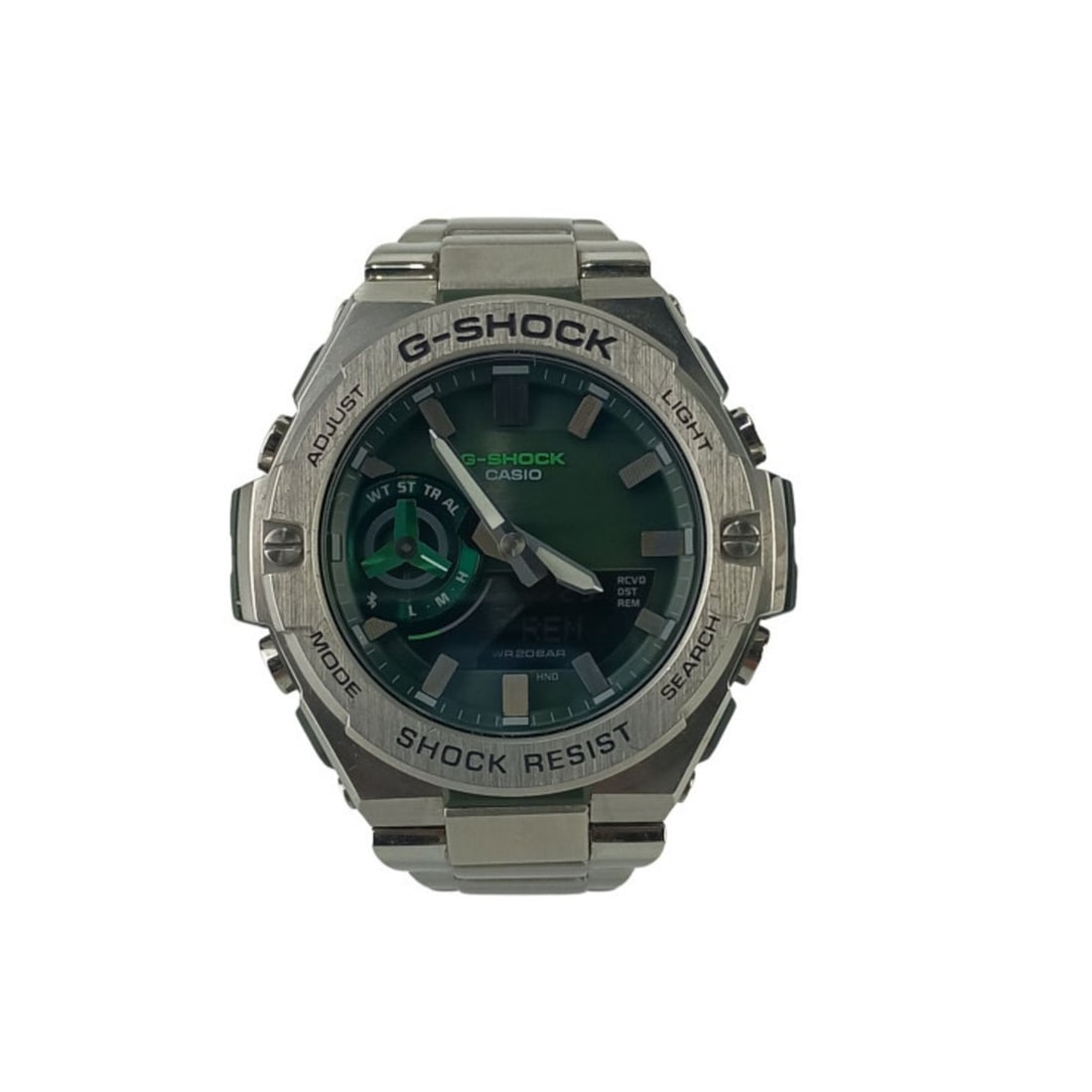 CASIO GSHOCK GSTEEL GSTB500 Series Watch (GSTB500AD3AJF) Khaki Dial Silver Resin/Stainless Steel: --- Catalog ---Category: SizeWrist Size: 18.5cm / 7.28''Case Diameter: 48.9mm / 1.93''Category: DesignType: WristwatchGender: Men,UnisexDisplay: AnalogColor (Dial): KhakiMaterial (Band): ResinMaterial
