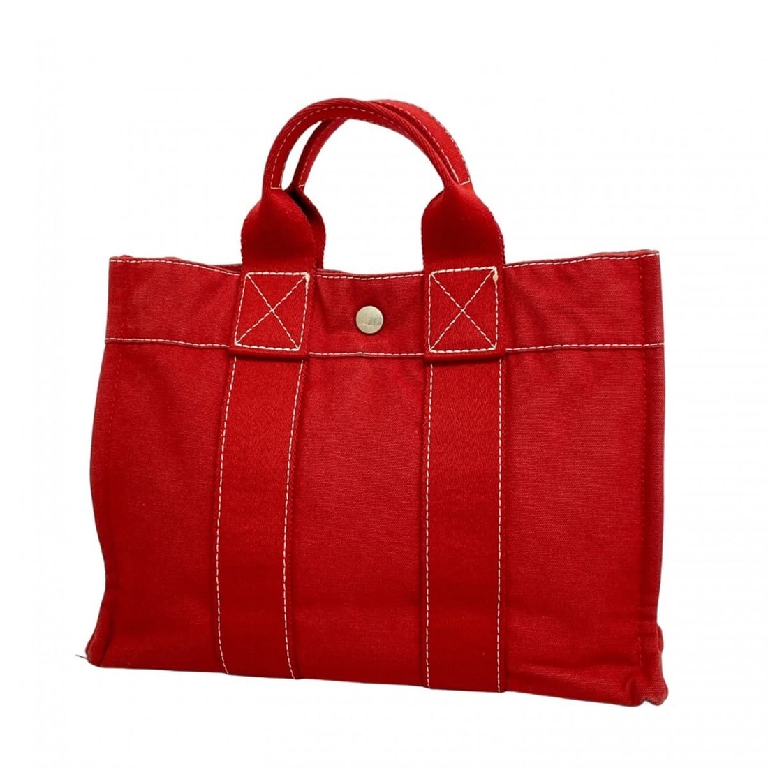 Hermes Deauville PM Canvas Handbag Red Women's: --- Catalog ---Category: SizeSize (HxWxD): 21.5cm x 30cm x 8cm / 8.46'' x 11.81'' x 3.14''Category: DesignType: HandbagColor: Red colorGender: WomenMaterial: Canvas Hardware Color: SilverCategory: Gen