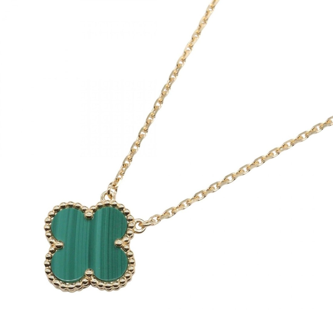 Van Cleef & Arpels Vintage Alhambra Malachite Necklace, 18K Yellow Gold, Women's, Gold and Green,: --- Catalog ---Category: SizePendant Size: 15mm x 15mm / 0.59'' x 0.59''Neck Circumference: 37.5 cm - 42 cm / 14.76'' - 16.53''Category: DesignColor: Yellow goldStone: MalachiteGender: WomenMaterial: