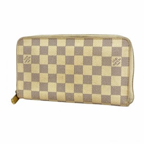Louis Vuitton Damier Azur Zippy Organizer Long Wallet N60012 White Women's