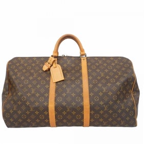 Louis Vuitton Monogram Keepall 60 Boston Bag M41422 Brown Men's/Women's