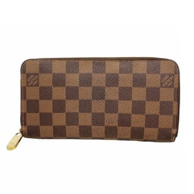Louis Vuitton Damier Zippy Wallet N60015 Ebene Women's Long