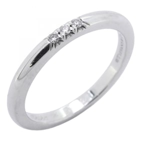 Tiffany Forever 3PD Pt950 Platinum Diamond Ring, Size 7.5, Women's