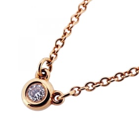 Tiffany Necklace By the Yard 1PD 18KPG Pink Gold Diamond Women's