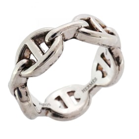 Hermes Ancienne Chaine d'Ancre Ring, Silver 925, #51, Women's