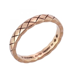 Chanel Coco Crush Ring, Beige Gold, 18KPG, Pink #54, Women's