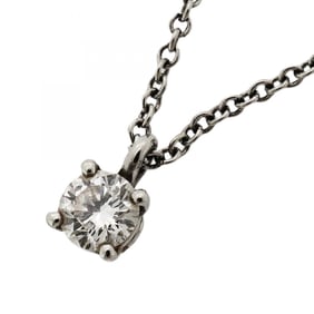 Tiffany necklace solitaire 1PD Pt950 platinum diamond ladies