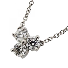 Tiffany Necklace Aria 3PD Pt950 Platinum Diamond Women's