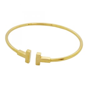 Tiffany Bangle T-Wire 18KYG Yellow Gold Women's