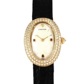 Cartier Baignoire Yellow Gold 3D 1P&3R WB502751 Quartz Watch