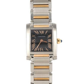 Cartier Tank Française SM PG Combination 2009 Christmas Limited Edition W5010001 SSxPG Quartz