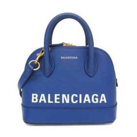 Balenciaga VILLE Top Handle XXS 550646 Women's Leather Handbag,Shoulder Bag Blue