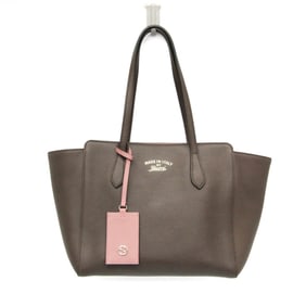 Gucci Gucci Swing 354408 Women's Leather Tote Bag Grayish,Pink