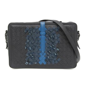 Bottega Veneta Intrecciato Women's Leather Shoulder Bag Blue,Dark Navy