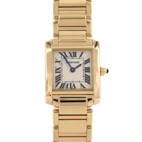 Cartier Tank Française SM YG W50002N2 Quartz Watch