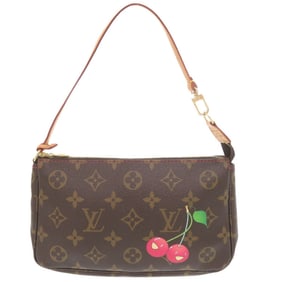 Like new Louis Vuitton x Takashi Murakami Pochette Accessoires Monogram Cherry M95008 Brown Pouch LV