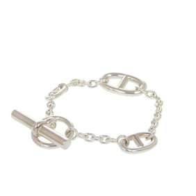 Excellent condition Hermes Chaine d'Ancre Farandole ST Silver 925 Bracelet 1342
