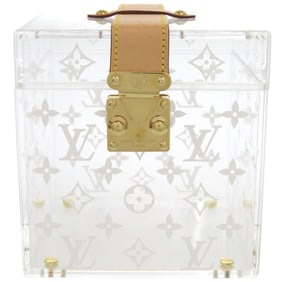Excellent condition Louis Vuitton Boite Scott Monogram GI0481 Plexiglas clear makeup box, jewelry