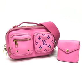 LOUIS VUITTON M59244 Utility Crossbody Bag 2WAY Shoulder Handbag Leather Women's Rose Pink