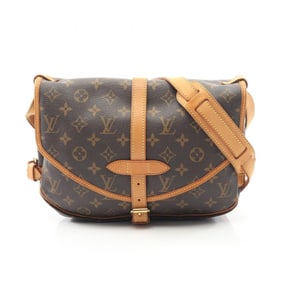 Louis Vuitton Saumur 30 Monogram Shoulder Bag, Coated Canvas and Leather, Monogram, Women's, Brown,