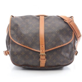 Louis Vuitton Saumur 35 Monogram Shoulder Bag, Coated Canvas and Leather, Brown, M42254
