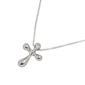 Tiffany & Co. Cross Necklace 40cm Pt Platinum