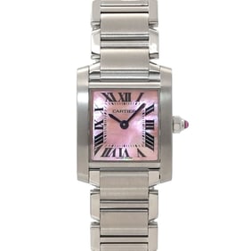 Cartier Tank Francaise SM W51028Q3 Women's Pink Shell Quartz Watch