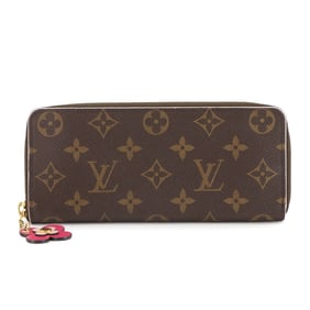 Louis Vuitton Monogram Portefeuille Clemence Round Long Wallet M64201 with Flower Charm