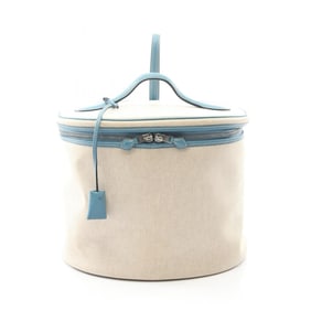 Hermes Hermès Intercity Handbag in Toile H, Taurillon Clemence Women's, Ivory and Blue