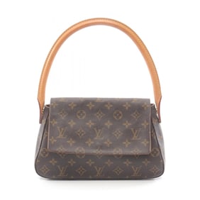 Louis Vuitton Mini Looping Handbag, Coated Canvas and Leather, Monogram, Women's, Brown, M51147