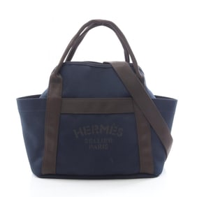 Hermes Hermès Sac de Pansage Groom Tote Bag, Canvas Toile Militaire Chevron Militaire, Women's,