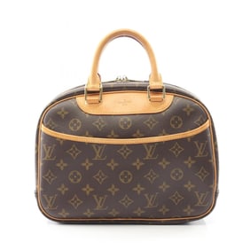 Louis Vuitton Trouville Handbag, Coated Canvas and Leather, Monogram, Women's, Brown, M42228