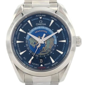 Omega Seamaster Aqua Terra GMT World Timer 220.10.43.22.03.001 Stainless Steel Automatic Watch
