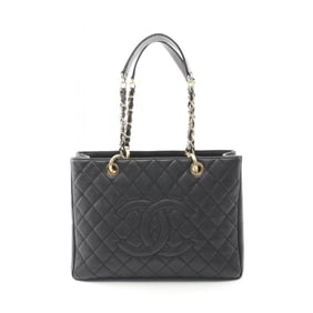 CHANEL Matelasse Grand Shopping GST Tote Bag in Grained Calfskin Caviar, Black, Women's, A50995