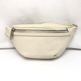 GUCCI Body Bag Embossed GG Pattern White Gucci
