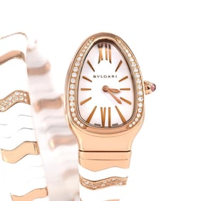 Bvlgari Serpenti Spiga Ceramic x PG D Bracelet Small Size SPP35G SPP35WGDWCGD1.1T PG/RG Quartz Watch