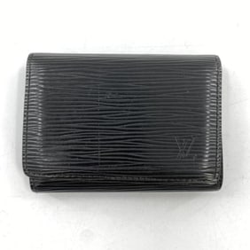 LOUIS VUITTON Envelope Carte de Visite Business Card Case M56582 Epi Black Louis Vuitton