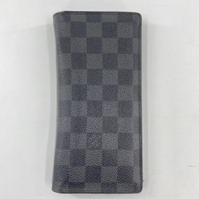 LOUIS VUITTON Portefeuille Brazza N62665 Long Wallet Damier Black Louis Vuitton