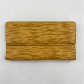 LOUIS VUITTON Porte Tresor International M63389 Long Wallet Epi Leather Yellow Louis Vuitton