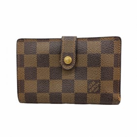 Louis Vuitton Damier Portefeuille Viennois Wallet N61664 Ebene Women's