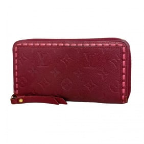 Louis Vuitton Monogram Empreinte Zippy Wallet M64803 Raisin Women's Long